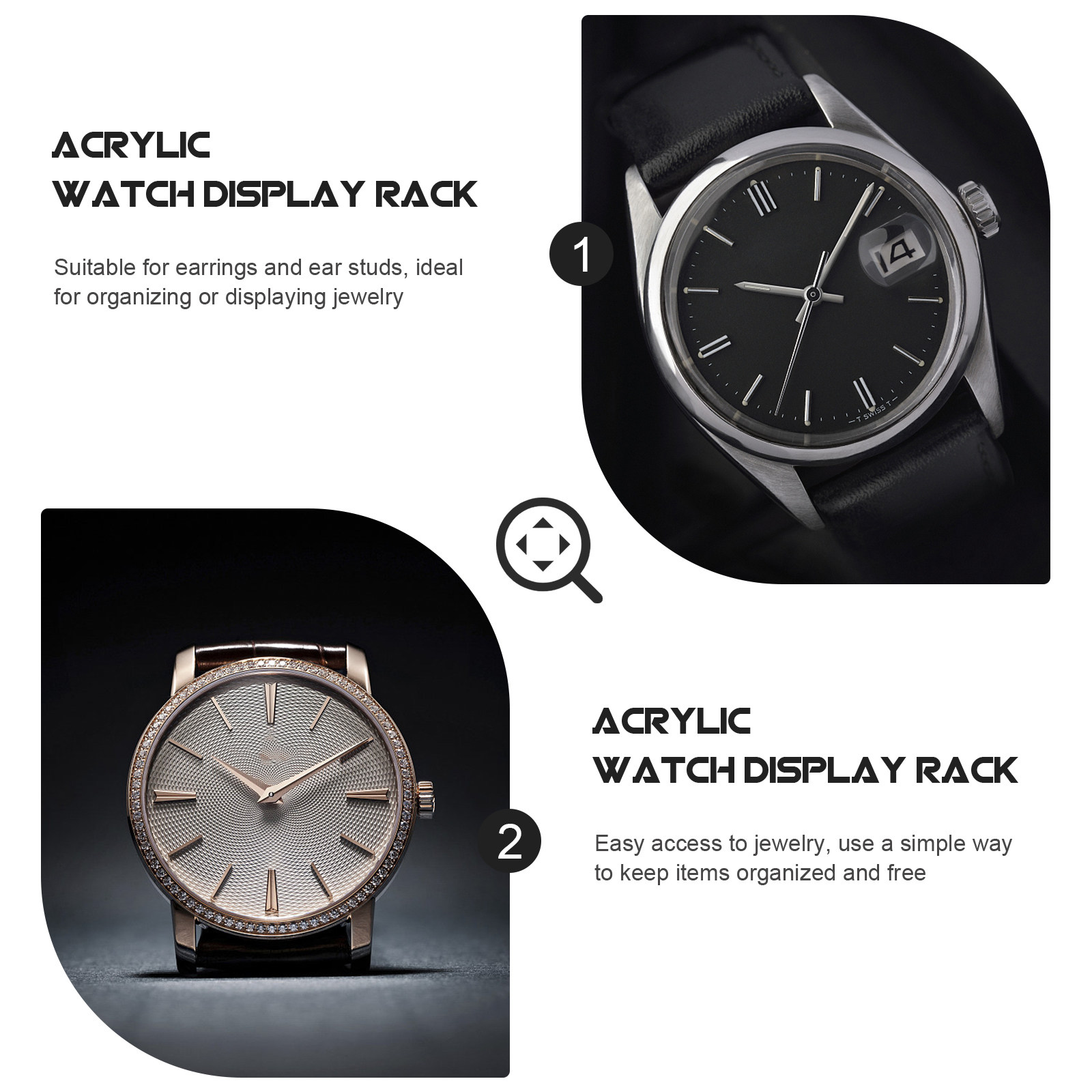 1개입 아크릴 시계 진열대, 투명 C자형 링, 모든 종 - Jewelry And Watches Inc 리뷰 및 가격